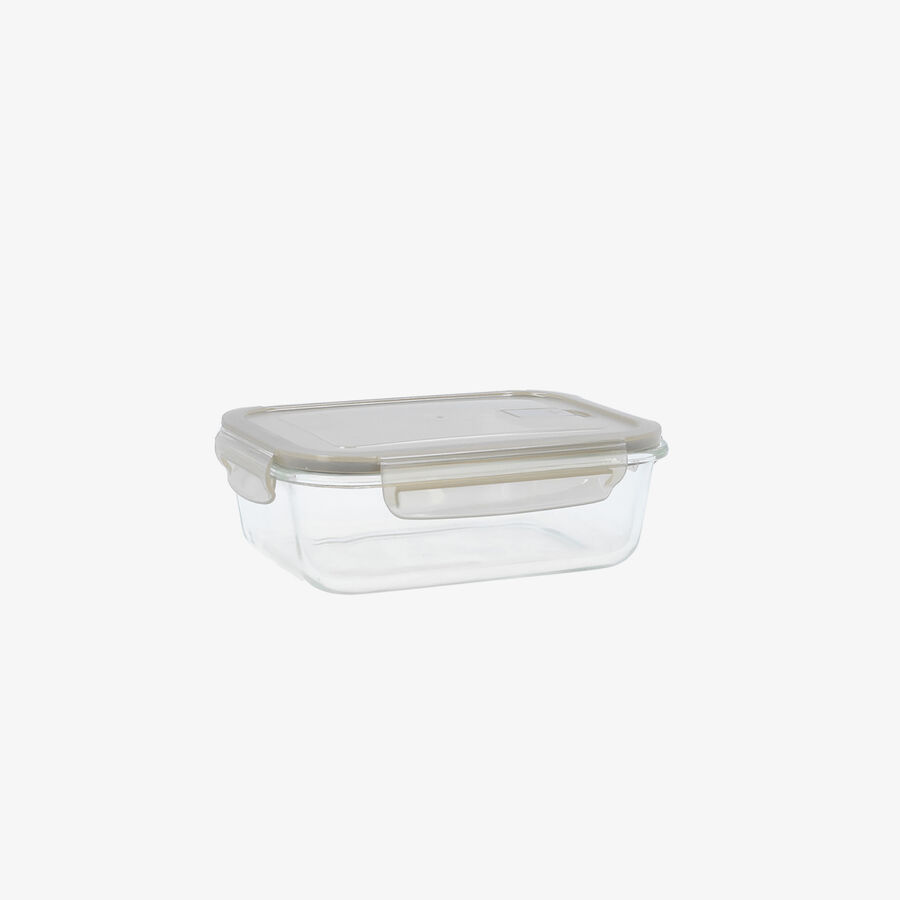 Recipiente herm&eacute;tico rectangular de vidrio Bruma 104cl