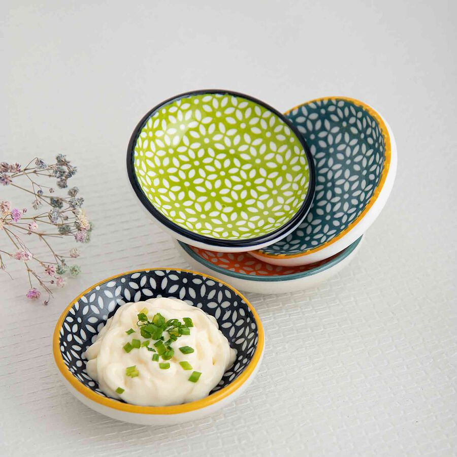 Set de 4 platillos de porcelana Okinawa &Oslash;9cm