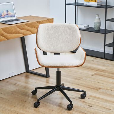 Silla de oficina blanca Sidena 54x54cm