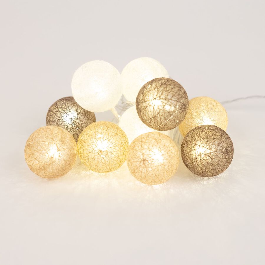 Guirnalda de rafia 10 luces Led oscura 4cm