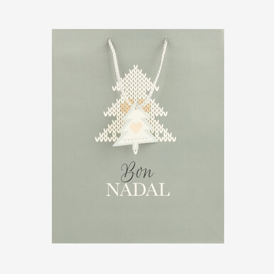 Bolsa de papel para regalo papel gris Nordic XL