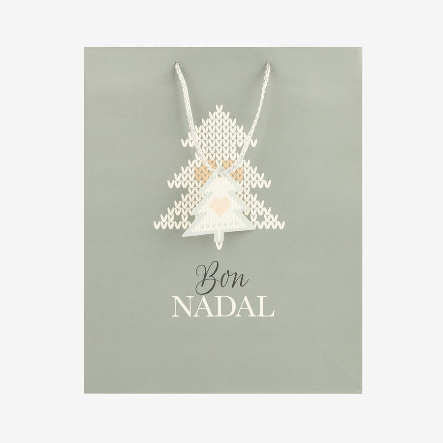 Bolsa de papel para regalo papel gris Nordic XL