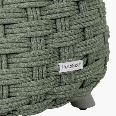 Puff de jard&iacute;n de aluminio verde Obira &Oslash;49x38cm