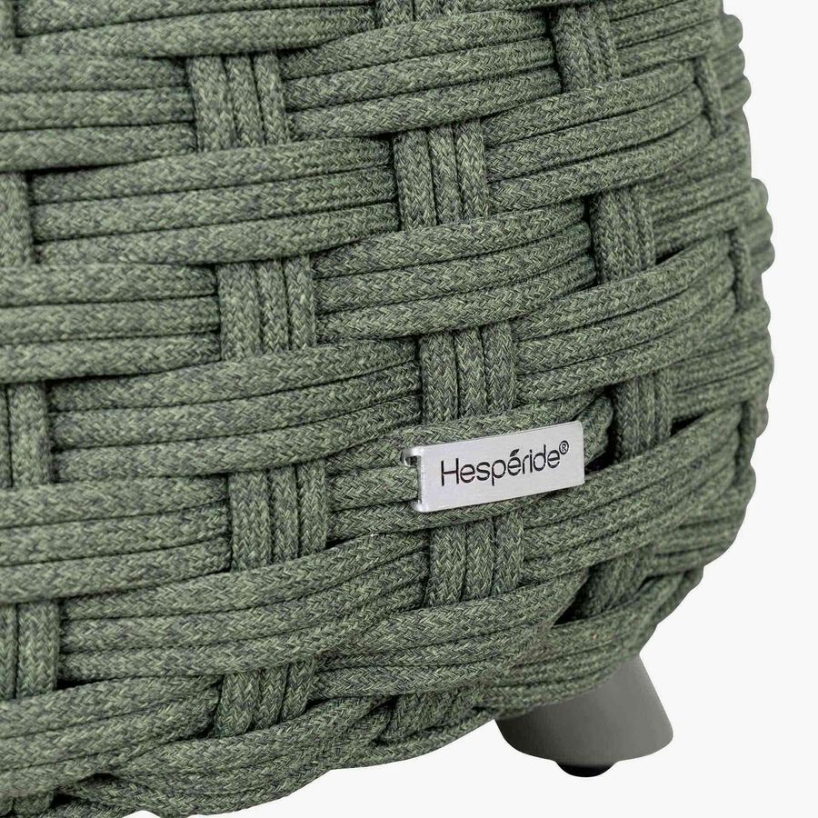 Puff de jard&iacute;n de aluminio verde Obira &Oslash;49x38cm