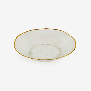 Bol de cristal con filo dorado de 25cm