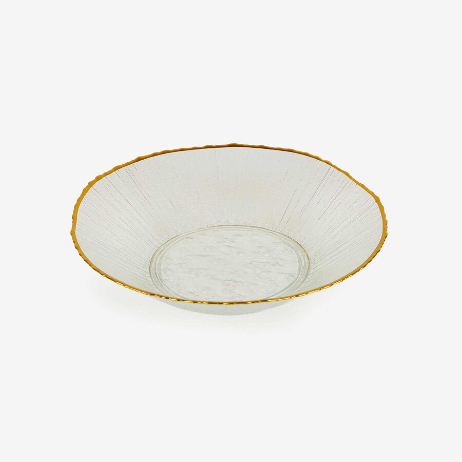 Bol de cristal con filo dorado de 25cm