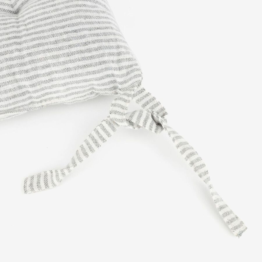 Cojín de silla de algodón con rayas grises Stripes 40x40cm