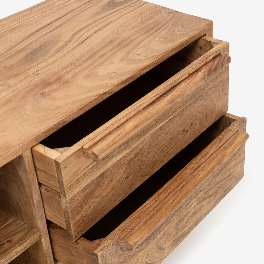 Mueble de TV de madera de acacia Attic 160x40x55cm Clau&Chloe