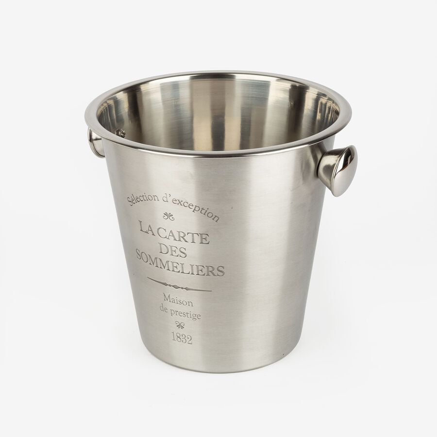 Cubitera enfriadora de metal cromada Ø21,5x23,5cm