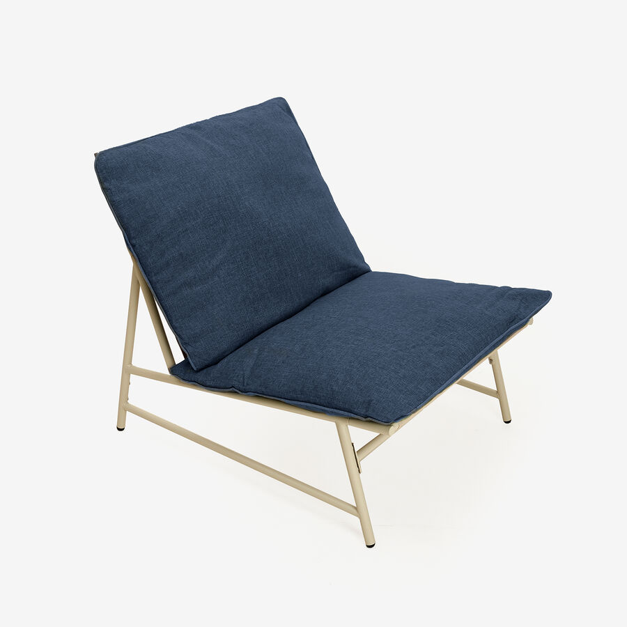 Set de jardín de 3 piezas acero inoxidable azul Citera