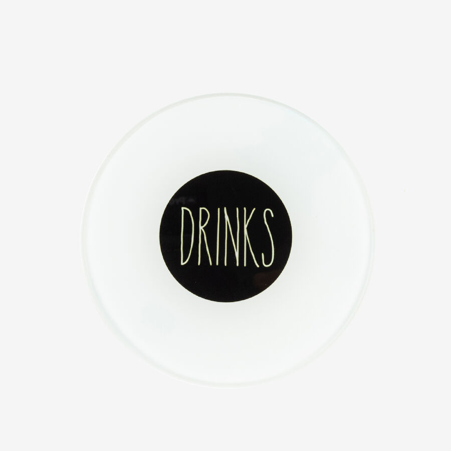 Set de 6 posavasos de cristal &Oslash;11cm Drinks