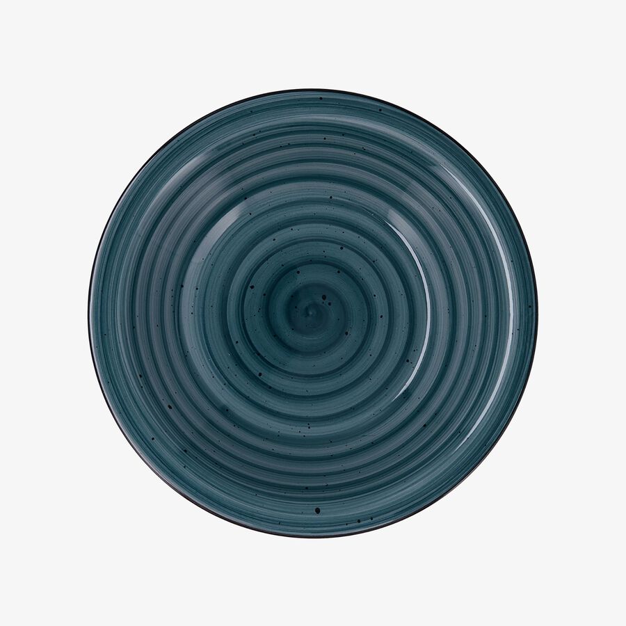 Set de 3 platos hondos azules de cer&aacute;mica Azura &Oslash;22cm