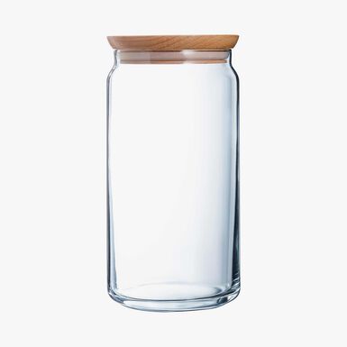Tarro herm&eacute;tico con tapa madera Triven 1,5L