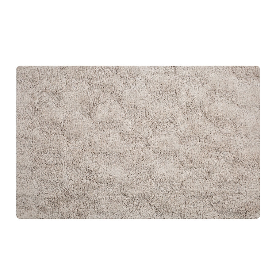 Alfombra de ba&ntilde;o beige Relief 50x80cm