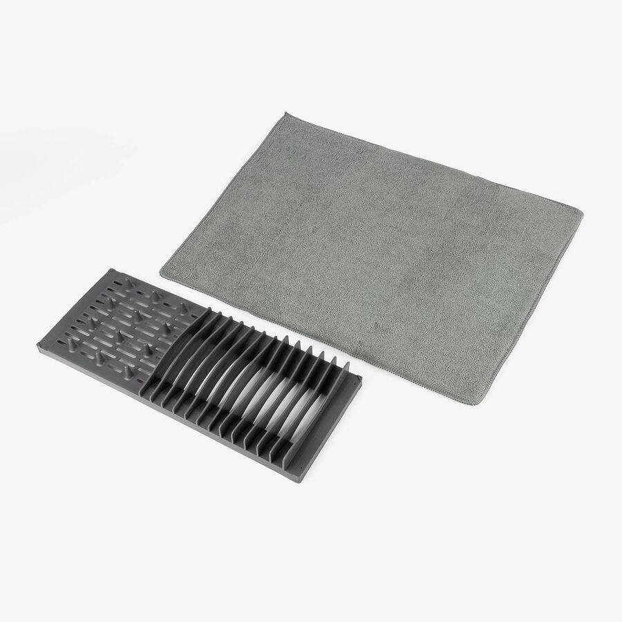 Tapete escurreplatos de plástico y microfibra 50x48cm