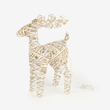 Figura decorativa Reno de luz LED gris 50cm