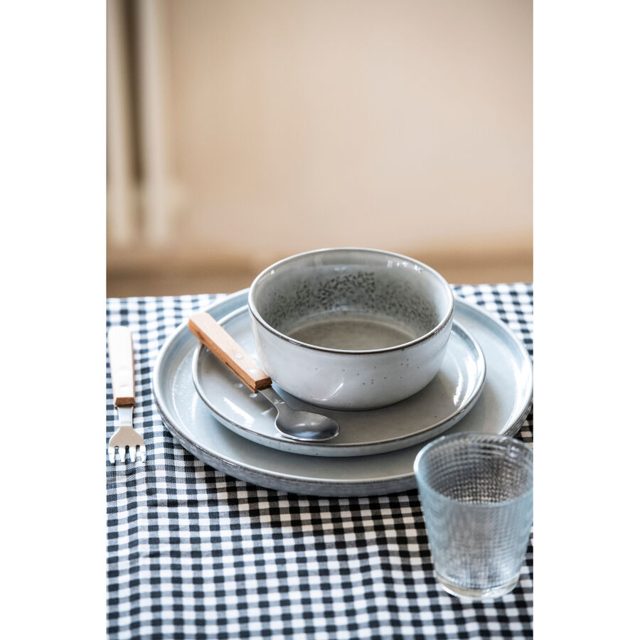 Plato llano de gres gris Pruit &Oslash;28cm