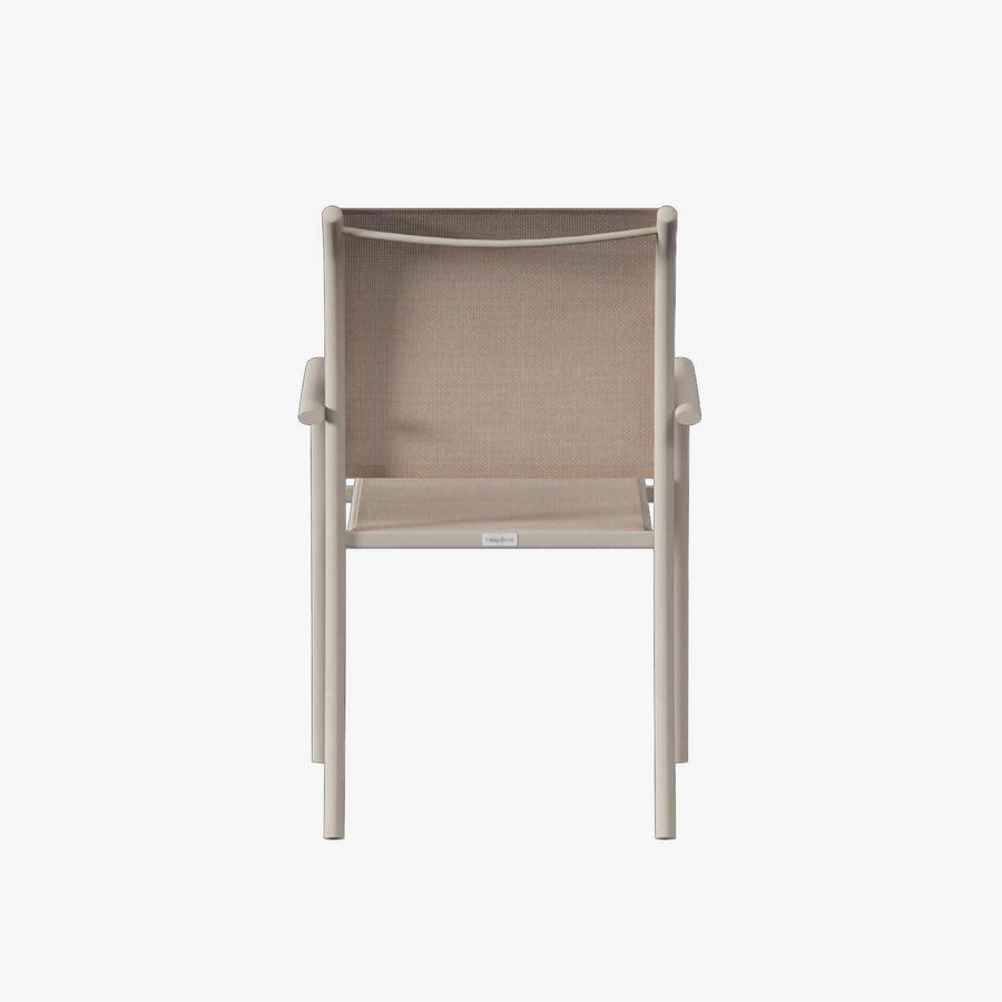 Silla de jard&iacute;n apilable de aluminio crema Piazor 56x65x88cm