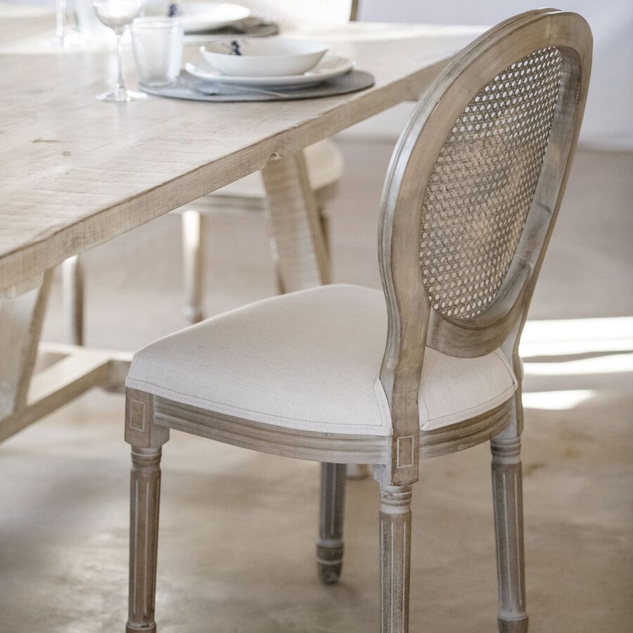 Silla de comedor de madera de abedul beige Monarch 50x56x96cm