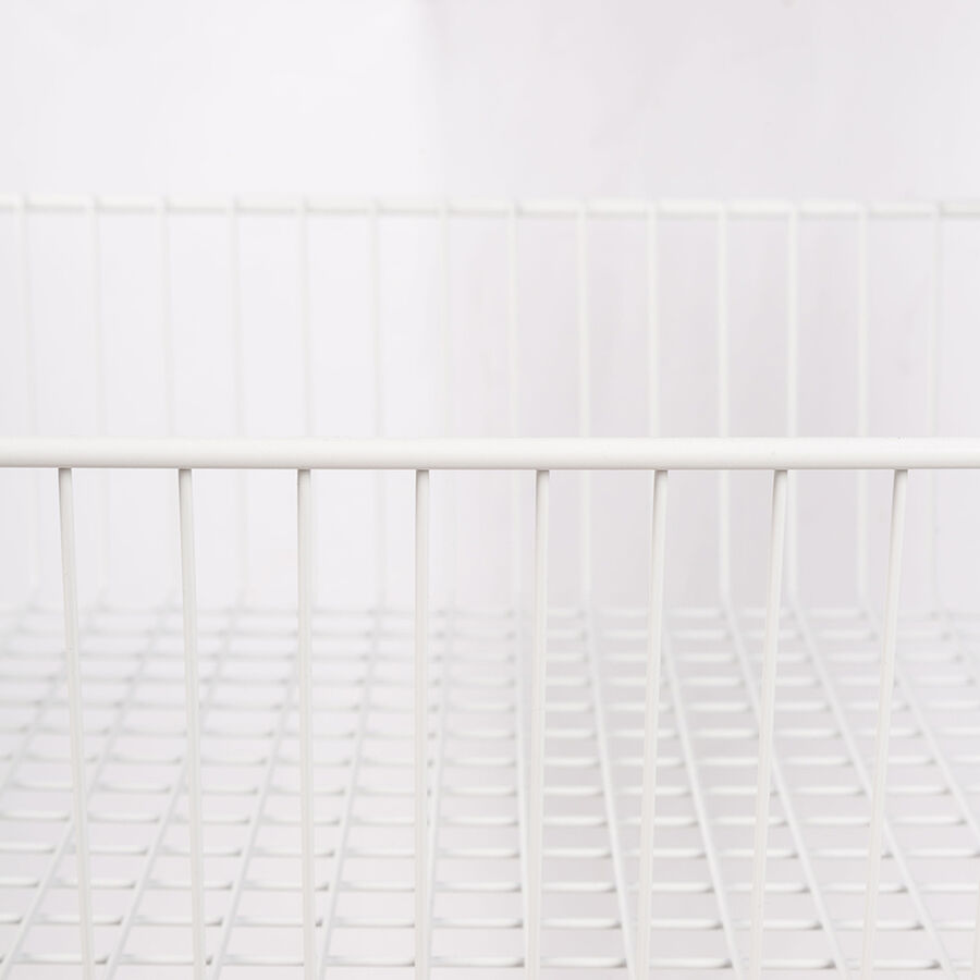 Carro de baño con 3 Cestas de acero blanco 43x34x75cm