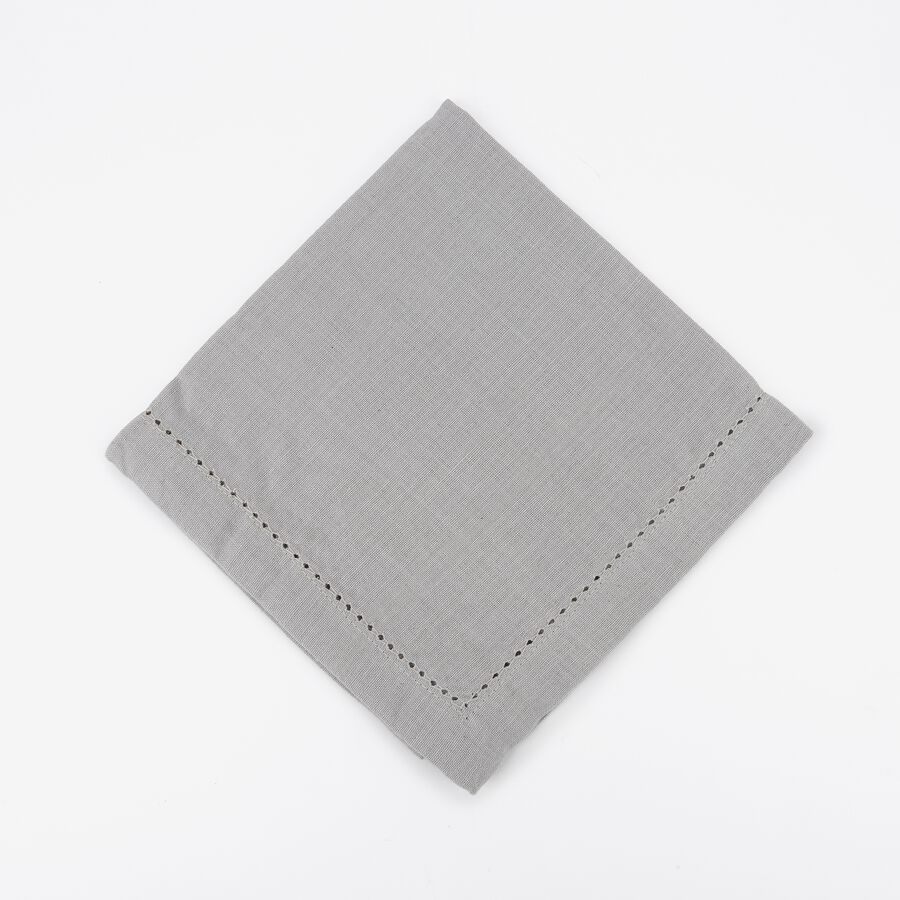 Set de 4 servilletas de algod&oacute;n grises 40x40cm