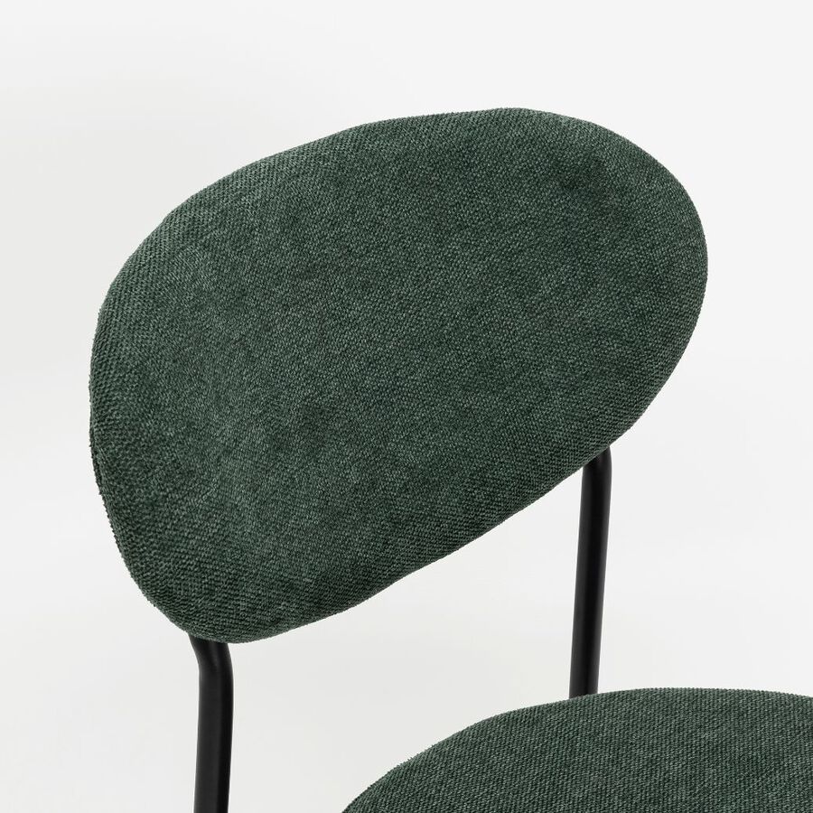 Silla de comedor verde oscuro Candela 49x53 Clau&Chloe