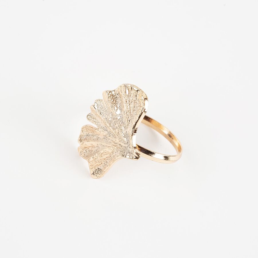 Set de 4 servilleteros dorados Ginko