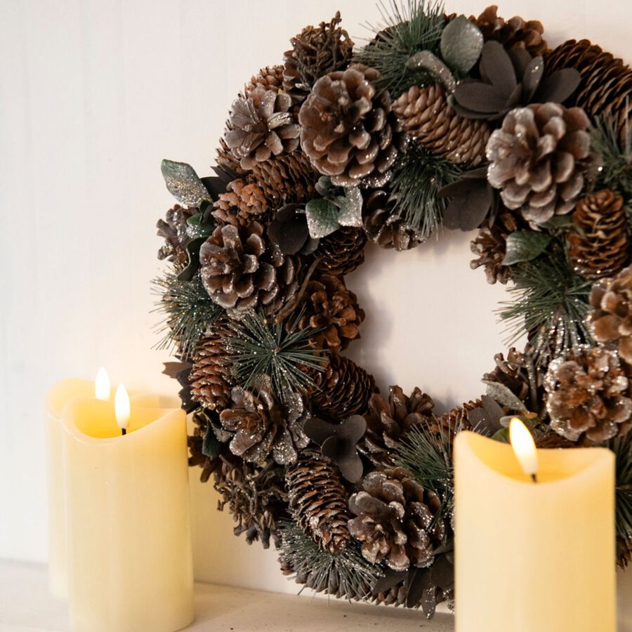 Vela decorativa LED beige Ø7x15cm