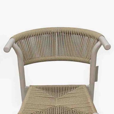 Silla de ratan blanco Prado 54x63x77cm