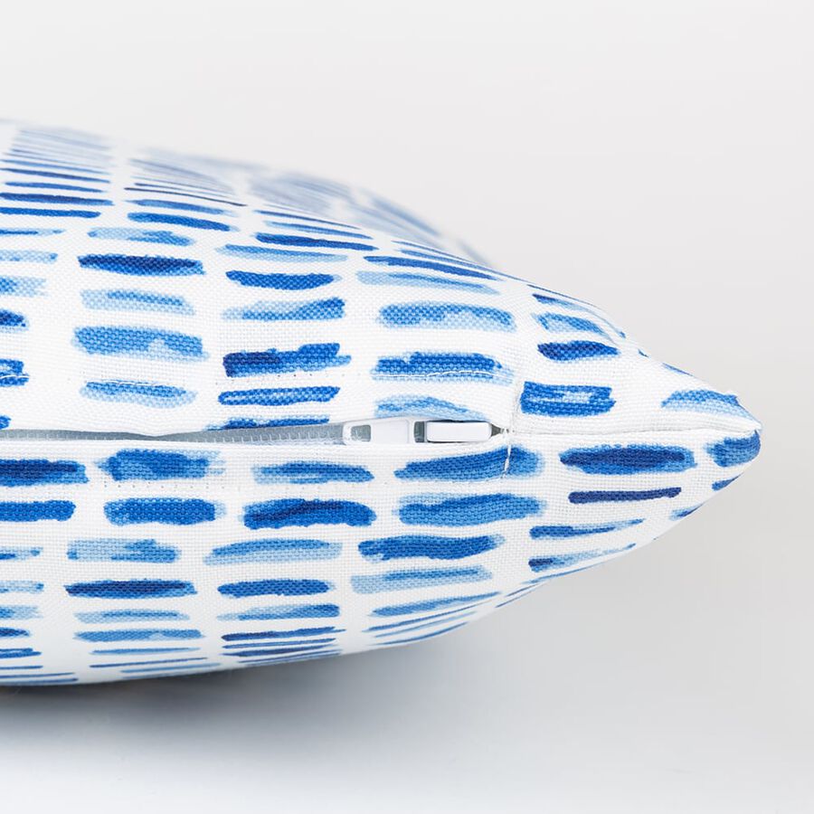 Cojín de exterior azul y blanco 43x43cm