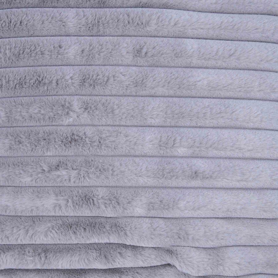 Funda de cojín efecto pelo gris Lineo 45x45cm