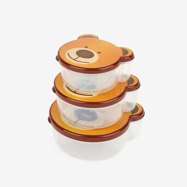 Set de 3 tápers de polipropileno infantiles Animales