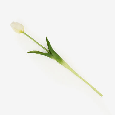Flor artificial tulipán blanco 48cm