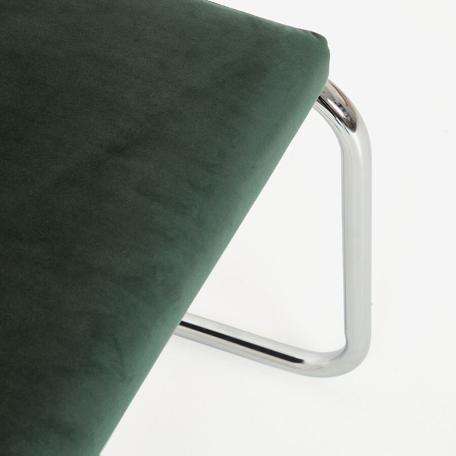 Silla de comedor de madera de olmo y rat&aacute;n verde Leonor 47,5x63,5x82cm Clau&Chloe