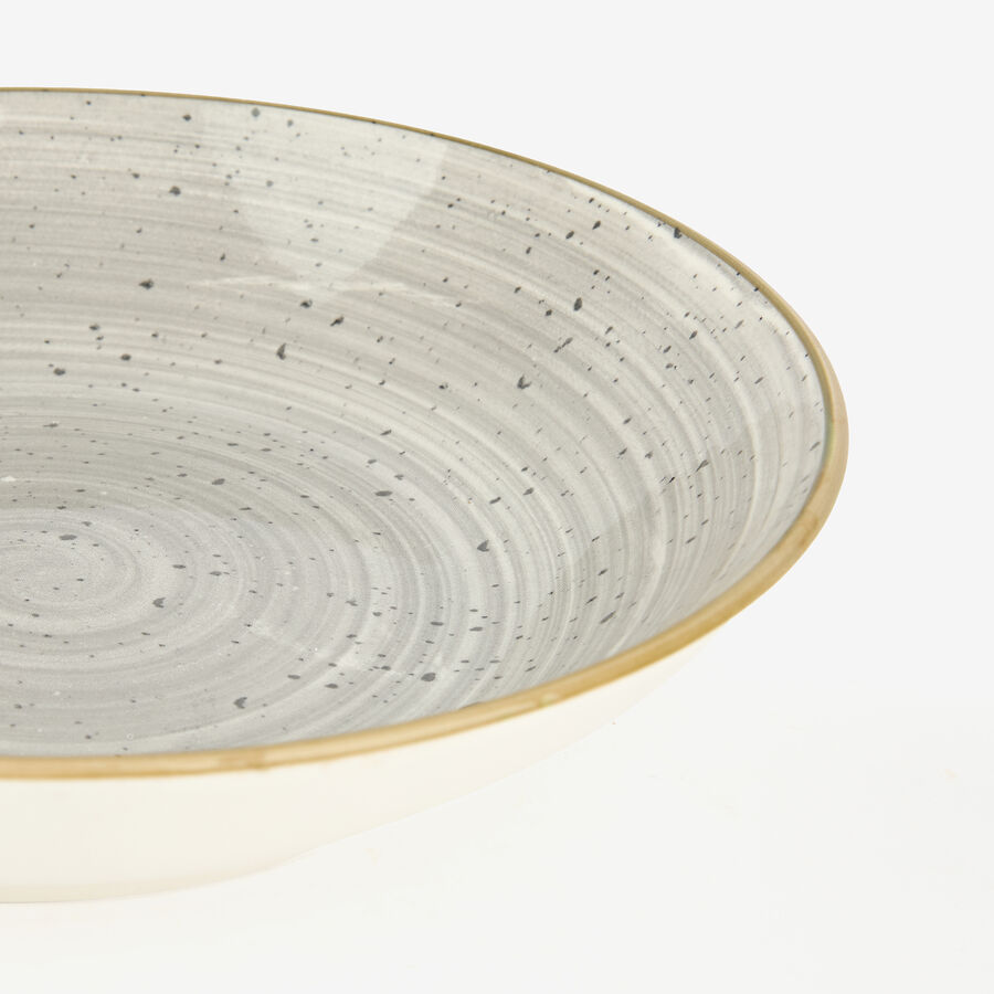 Vajilla de 18 piezas de porcelana gris Hoian