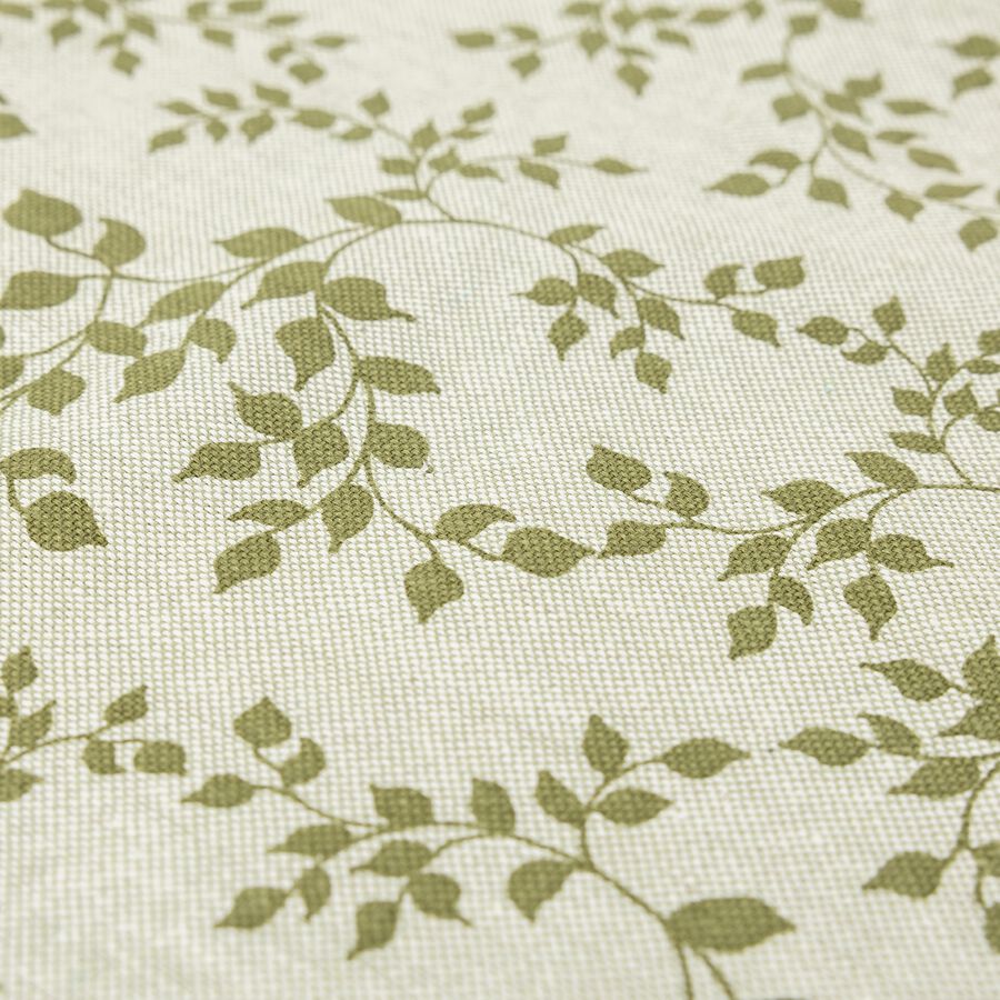 Mantel verde oliva de algod&oacute;n reciclado Jana 135x140cm