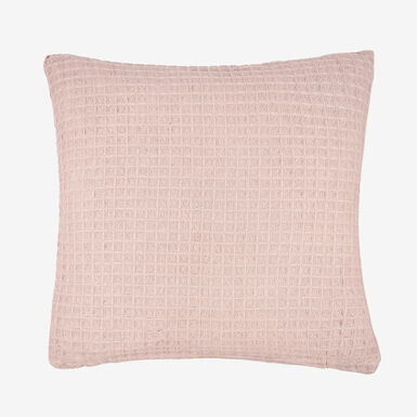 Cojín de algodón lila Waffle 45x45cm