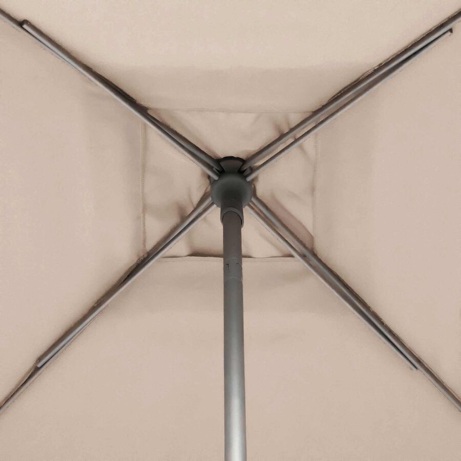 Parasol cuadrado inclinable de acero beige Sorya 242x242x229cm