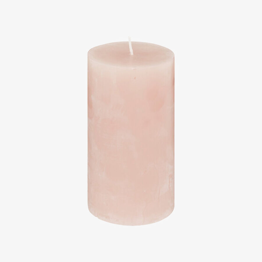 Vela decorativa pilar rosa claro &Oslash;7x13cm