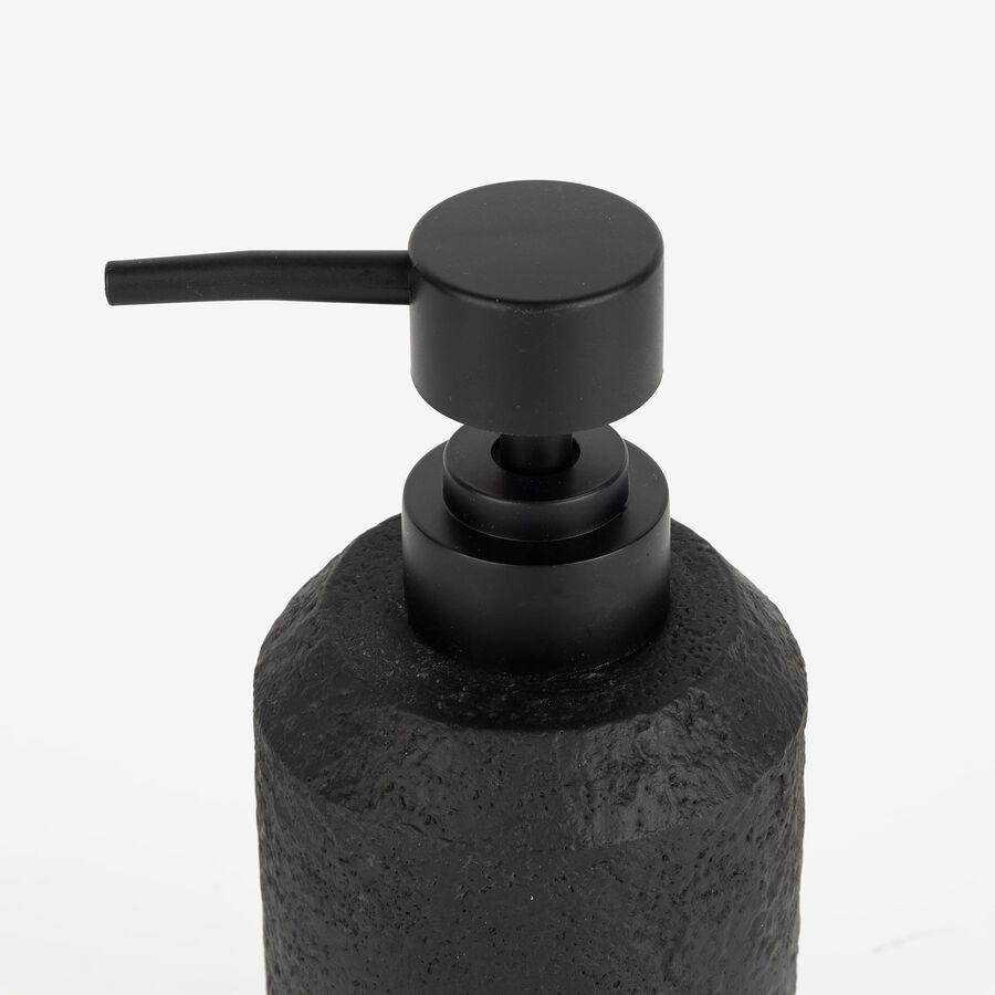 Dosificador de jabon de resina negro Fito Ø6,9x16cm