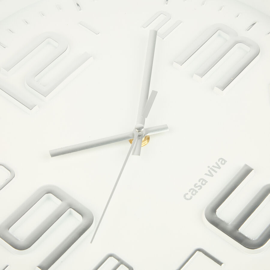 Reloj de pared plateado Unequal Ø30cm