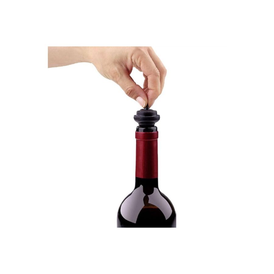 Set de bomba al vac&iacute;o de aluminio con 2 tapones de silicona