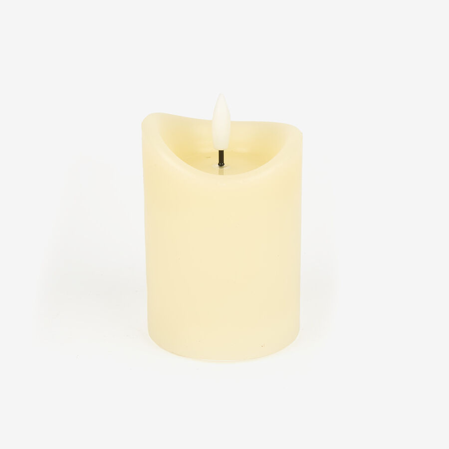 Vela decorativa LED beige Ø7x10cm