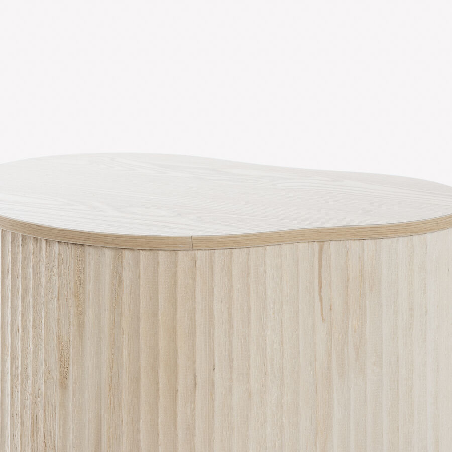 Mesa auxiliar de madera de paulownia 47x37x47,5cm