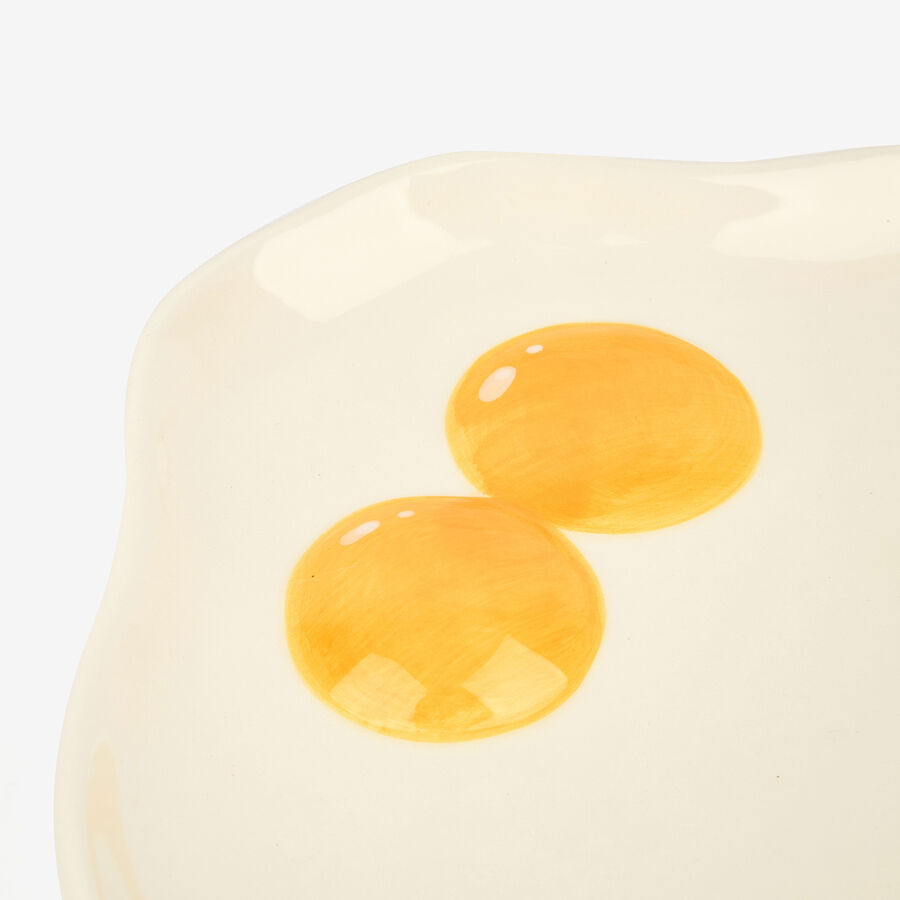 Plato de cer&aacute;mica Huevo 21x19cm