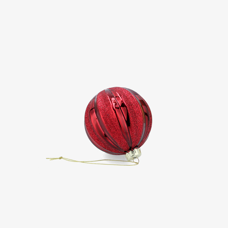 Bola de Navidad roja de cristal &Oslash;8cm
