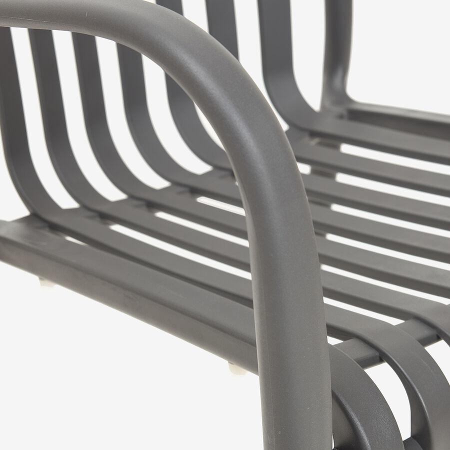 Silla de jard&iacute;n apilable de polipropileno gris Happel 59x55x81cm