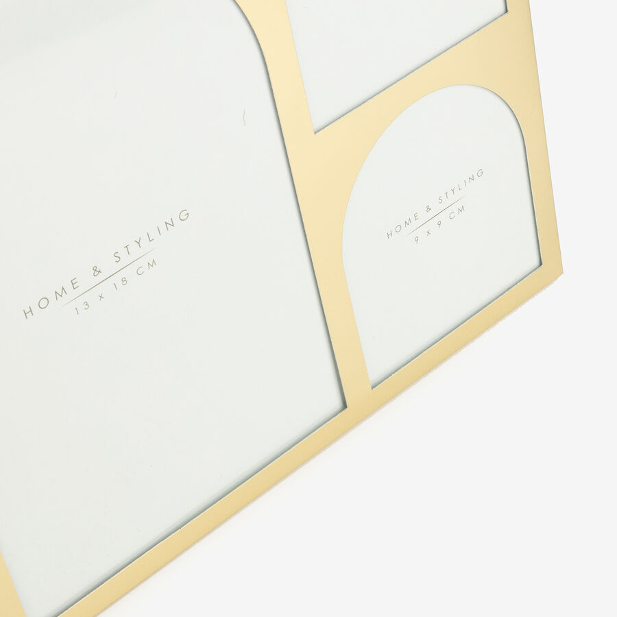 Marco de fotos de metal dorado D'or 13x18cm y 9x9cm