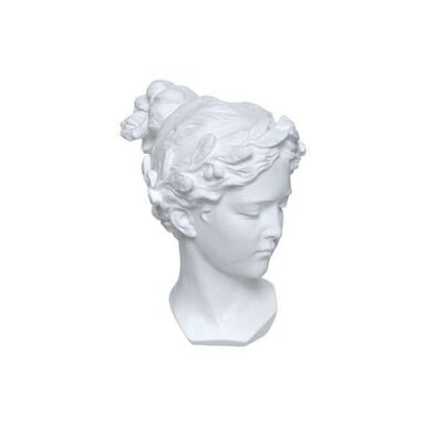 Figura decorativa de cerámica blanca Venus 26cm