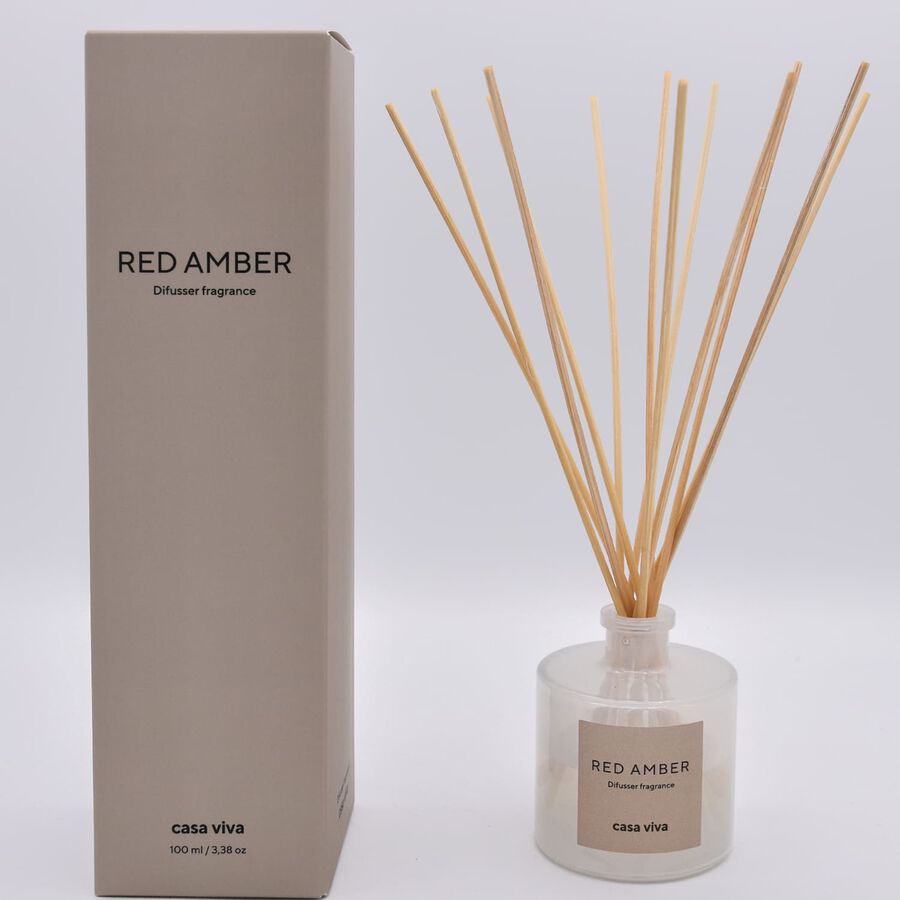 Ambientador en mikado Red Amber 100ml Casa Viva